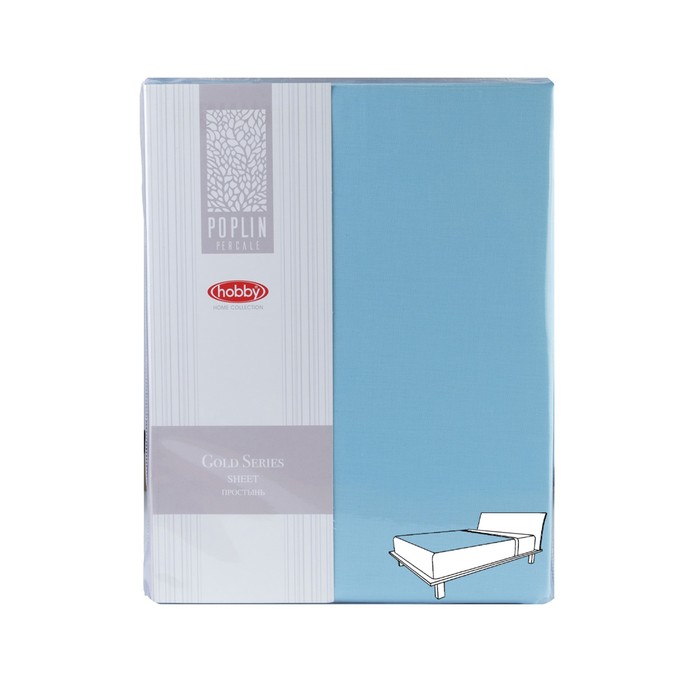 Простыня, размер 160х240 см, цвет бирюзовый