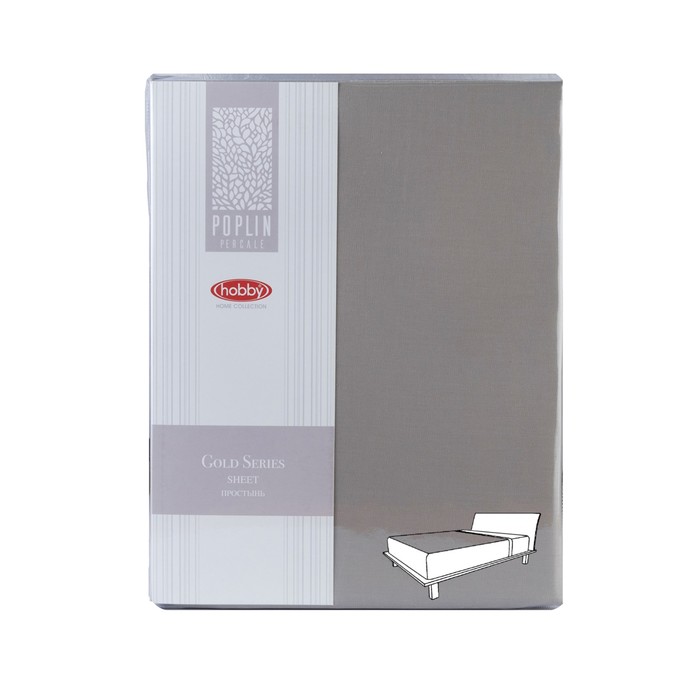 Простыня, размер 220х240 см, цвет визон