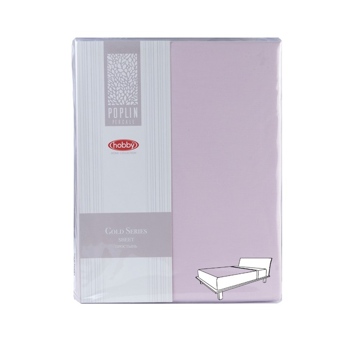 Простыня, размер 160х240 см, цвет пудра