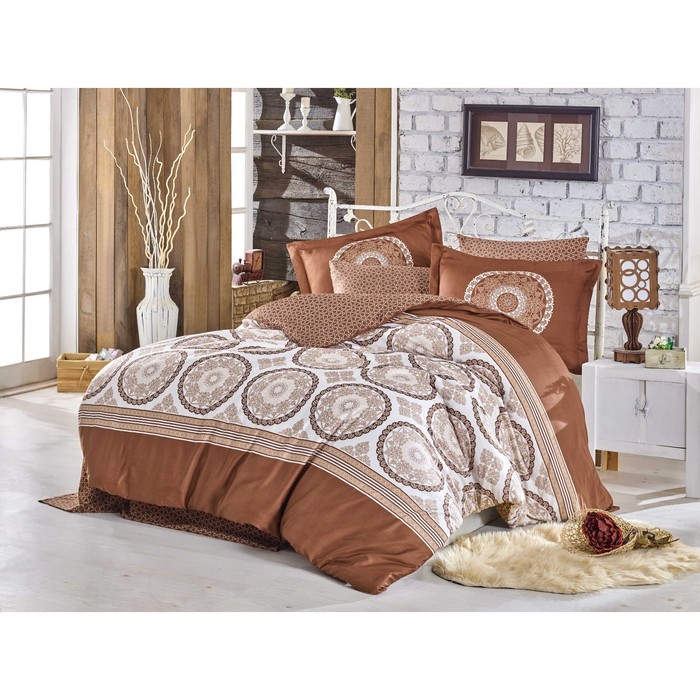 КПБ Silvana 2 сп., 240х260 см, 200х220 см, 50х70 см, 70х70 см, по 2 шт., коричневый