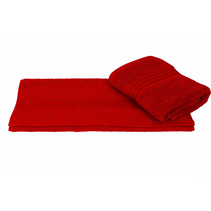 Полотенце махровое Rainbow, размер 30х50 см, красный, 500 г/м2