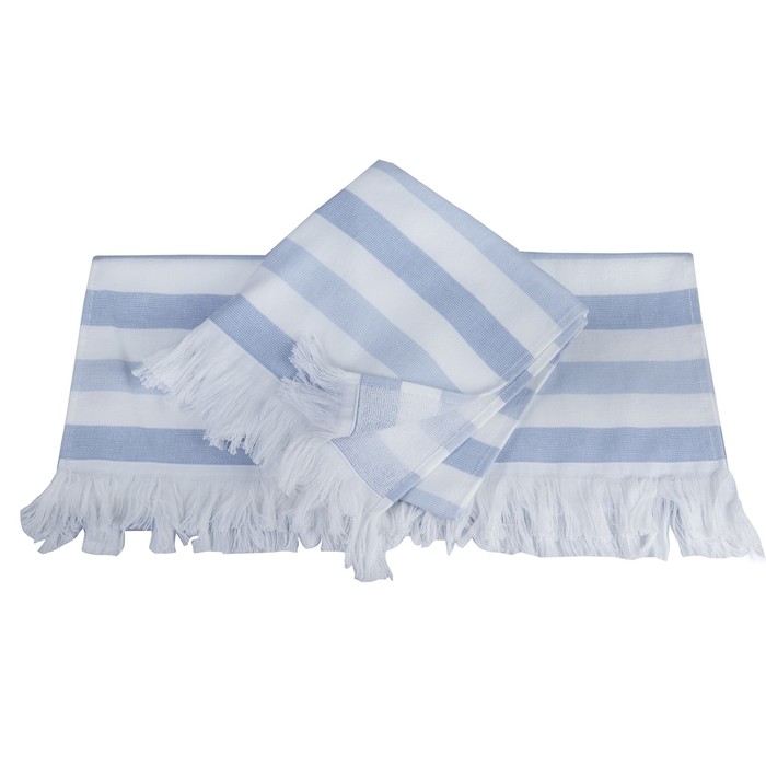 Полотенце махровое Stripe, размер 70х140 см, голубой, 340 г/м2
