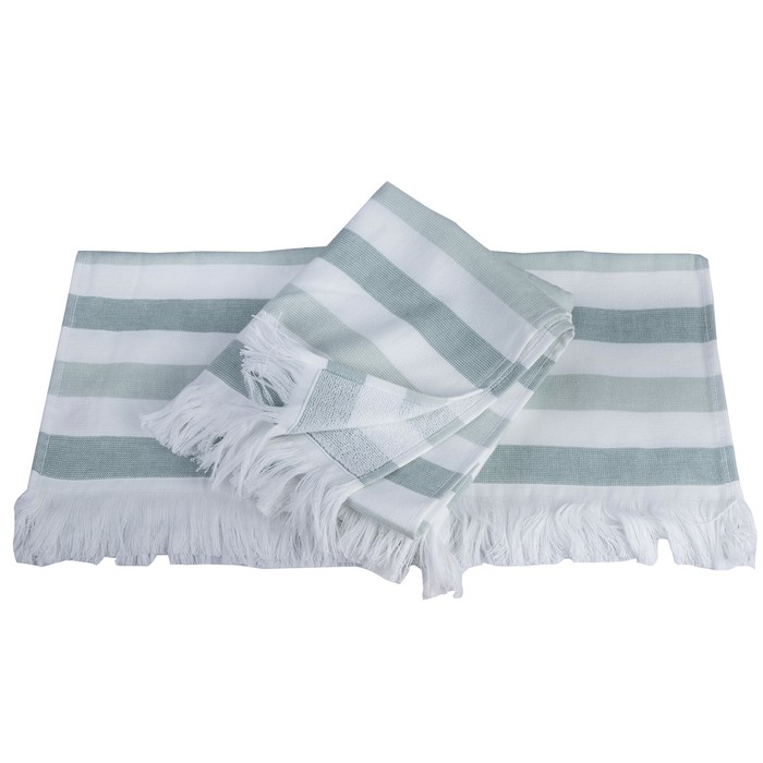 Полотенце махровое Stripe, размер 70х140 см, зелёный, 340 г/м2