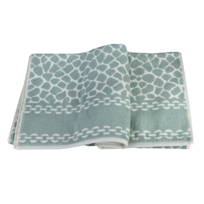 Полотенце махровое Marble, размер 70х140 см, зелёный, 530 г/м2