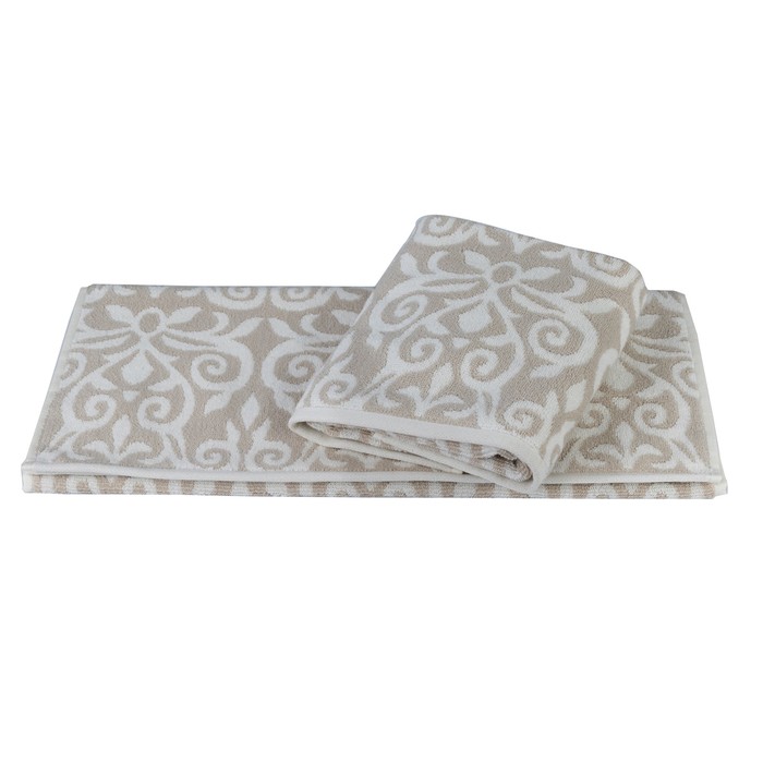 Полотенце махровое Valensiya, размер 50х90 см, светло-коричневый, 530 г/м2