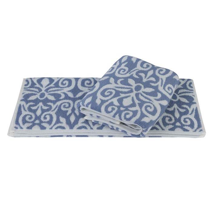 Полотенце махровое Valensiya, размер 50х90 см, синий, 530 г/м2