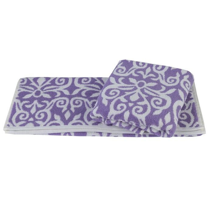 Полотенце махровое Valensiya, размер 50х90 см, лиловый, 530 г/м2