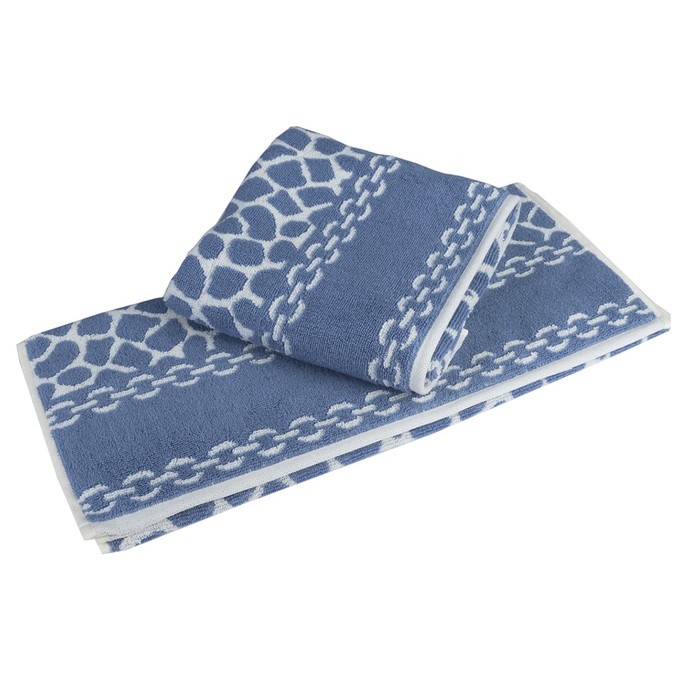 Полотенце махровое Marble, размер 50х90 см, синий, 530 г/м2