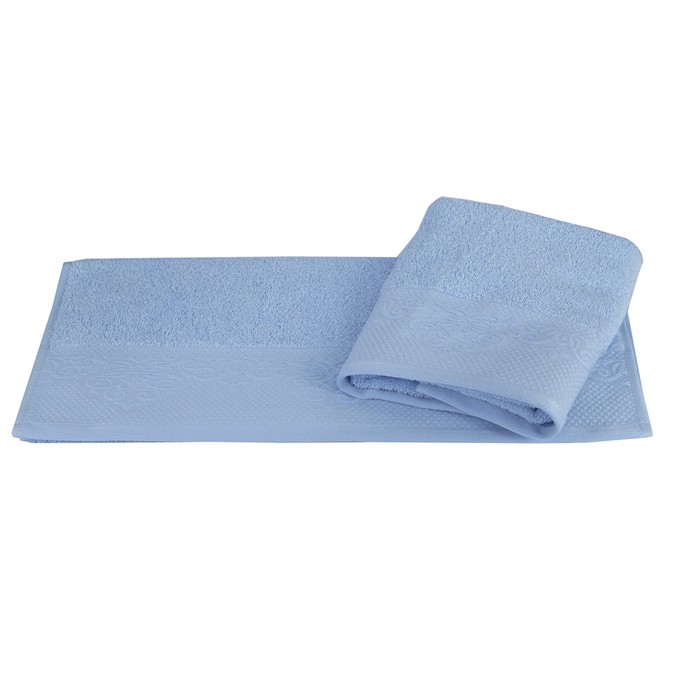 Полотенце махровое Alice, размер 50х90 см, голубой, 480 г/м2