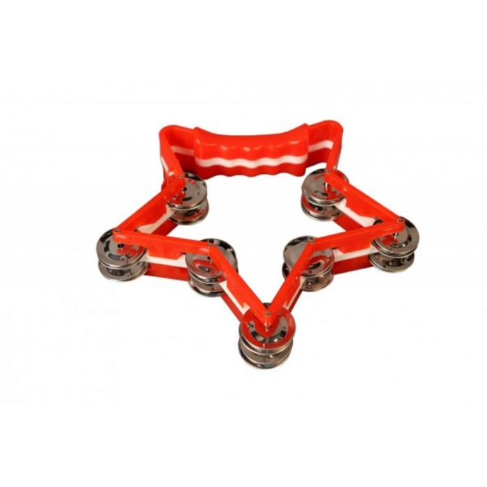 Тамбурин FLIGHT FTHP-14 Пластиковый "Звезда", с 14 джинглами Состав: пластик, металл