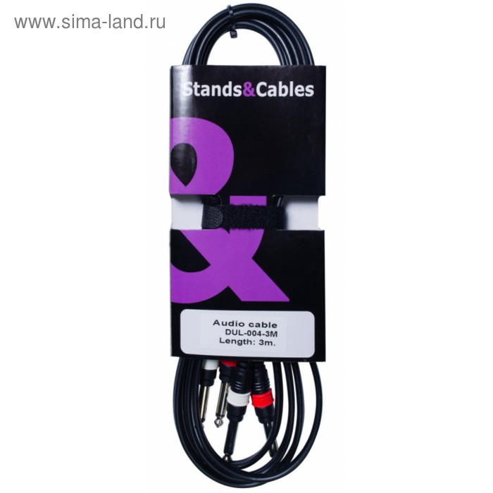 

Кабель STANDS & CABLES DUL-004-3 Инструментальный 3 м. Разъемы: 2хJack 6,3мм.моно
