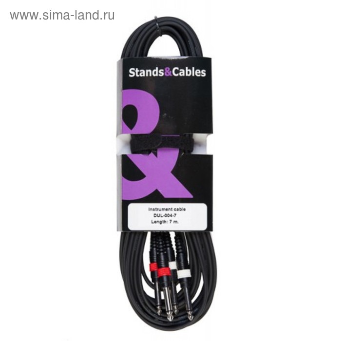 

Кабель STANDS & CABLES DUL-004-7 Инструментальный 7 м. Разъемы: 2хJack 6,3мм.моно