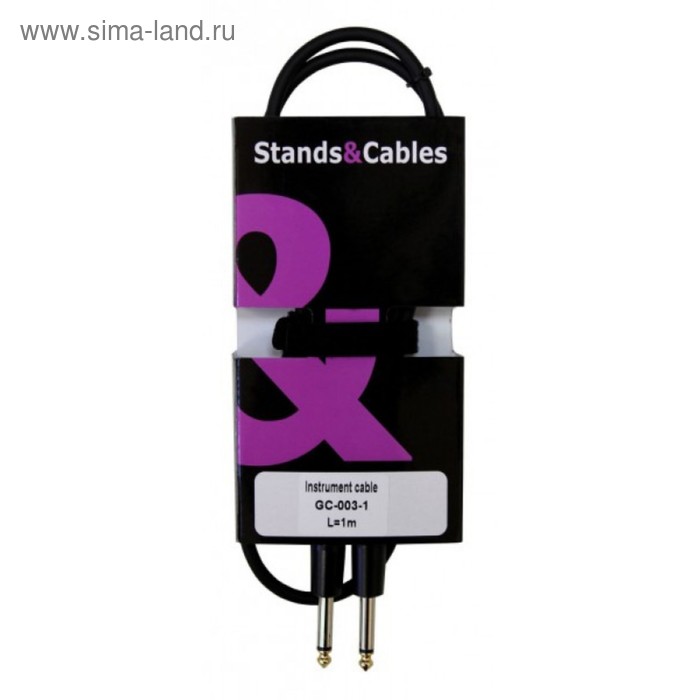 

Кабель STANDS & CABLES GC-003-1 - распаянный инструментальный Jack-Jack,1 м.
