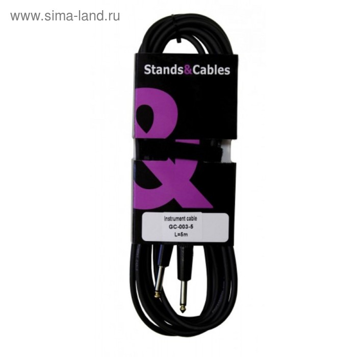 

Кабель STANDS & CABLES GC-003-5 - распаянный инструментальный Jack-Jack,5 м.