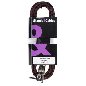 

Кабель STANDS CABLES GC-056-3 - распаянный инструментальный Jack-Jack угловой, 3 м.
