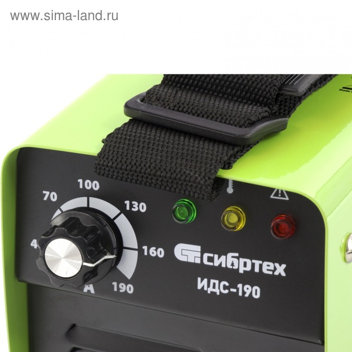

Сварочный инвертор СИБРТЕХ ИДС-190, 190 А, ПВ 80%, диам.эл. 1,6-4 мм