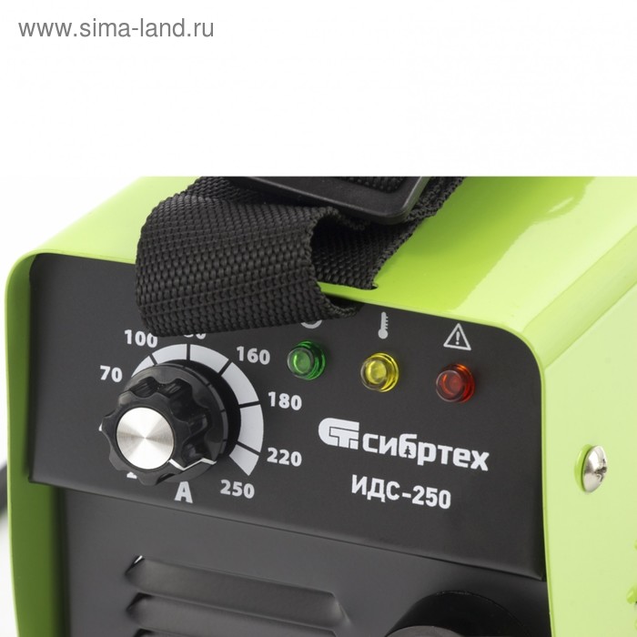 

Сварочный инвертор СИБРТЕХ ИДС-250, 250 А, ПВ 80%, диам.эл. 1,6-5 мм