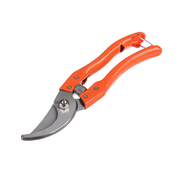 Секатор плоскостной, 8" (20 см), металлические ручки