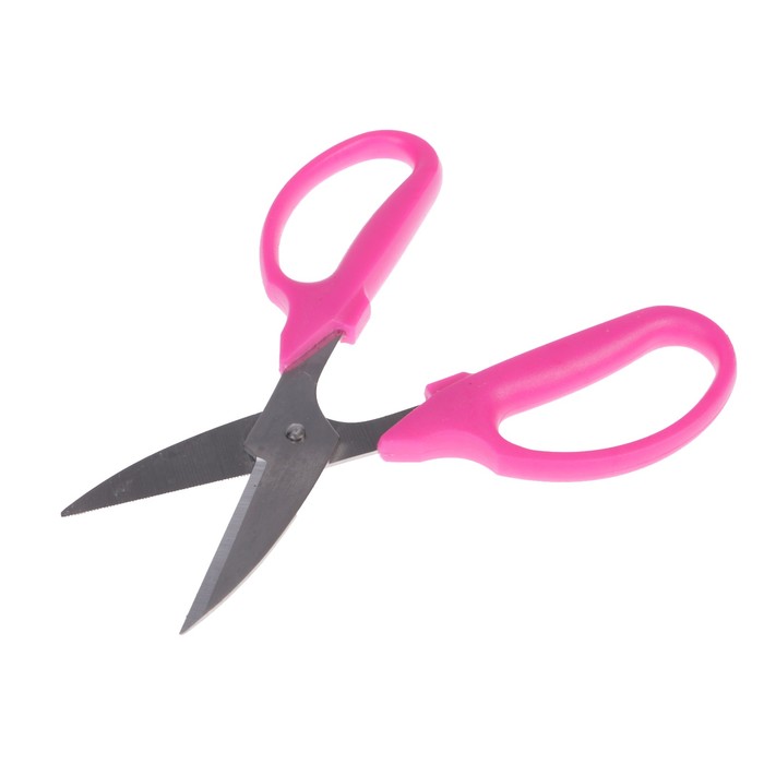 Ножницы садовые, 7" (18 см), пластиковые ручки. цвет МИКС