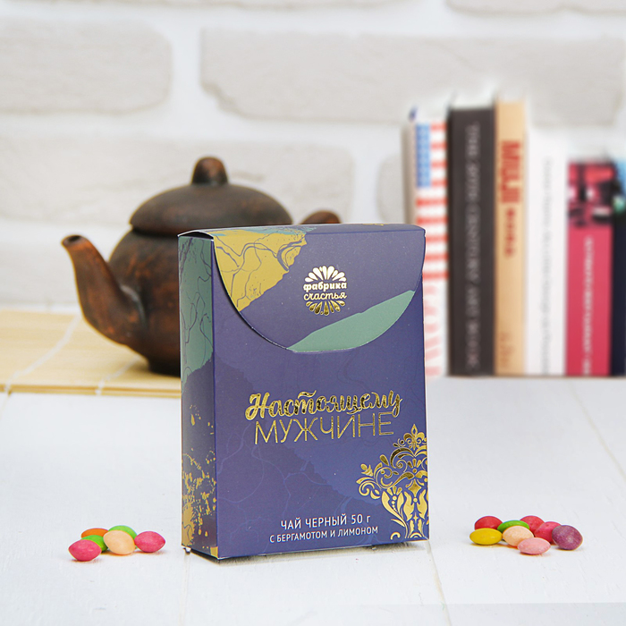Чай черный с бергамотом и лимоном "Настоящему мужчине", 50 г