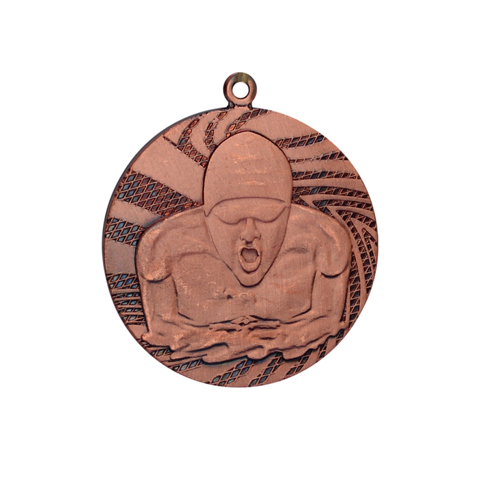Медаль тематическая "Плавание", бронза, D-4см (41804)