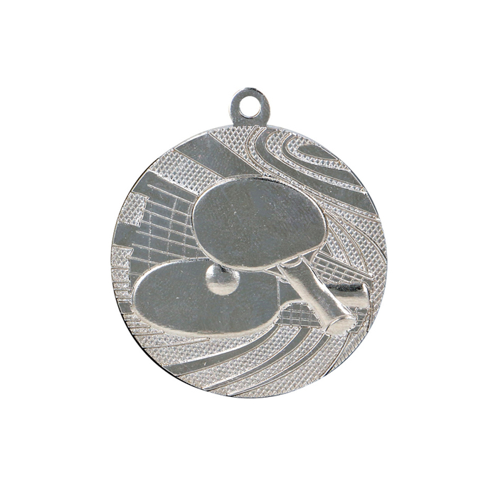 Медаль тематическая "Теннис", серебро, D-4см (42657)