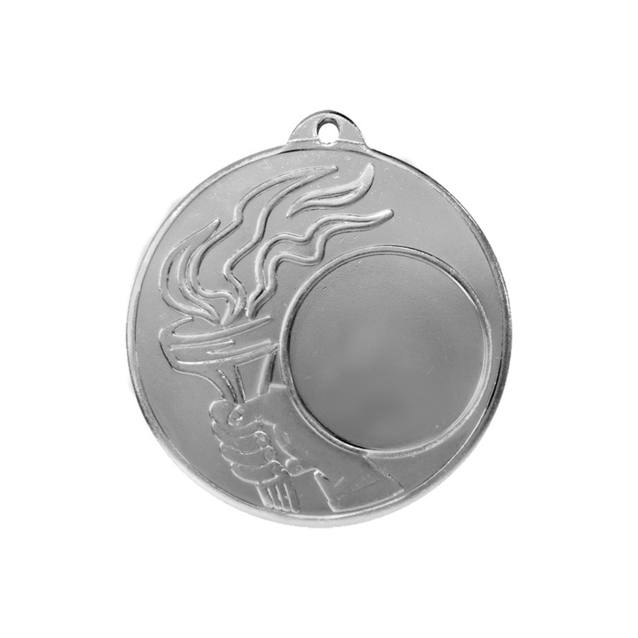 Медаль призовая "серебро", под нанесение, D-5см (40339)