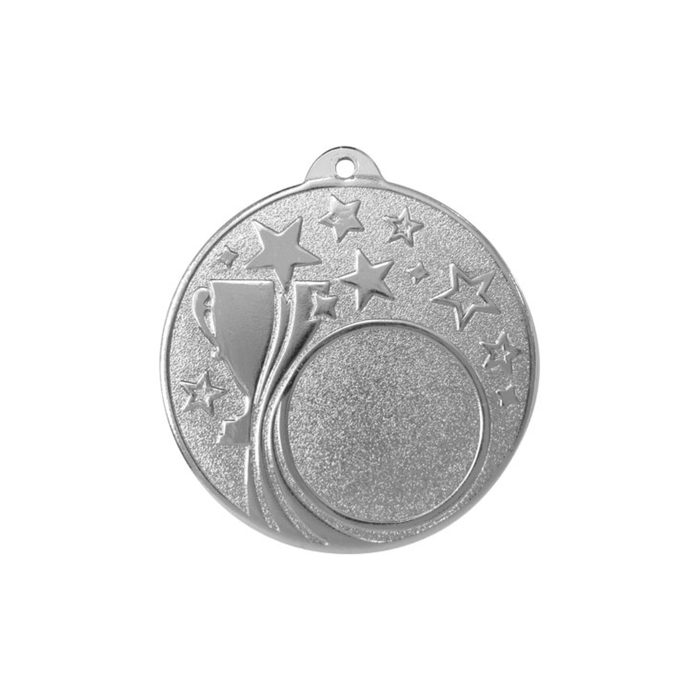 Медаль призовая "серебро", под нанесение, D-5см (40703)