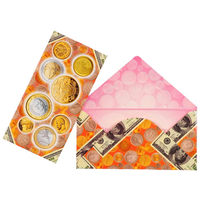 Конверт для денег "Универсальный" монеты