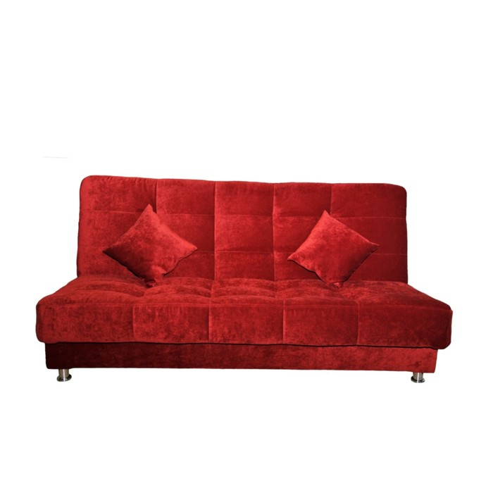 Диван "Идальго" с подушками, бельевой ящик, механизм книжка, ткань Арбен, цвет энерджи рэд