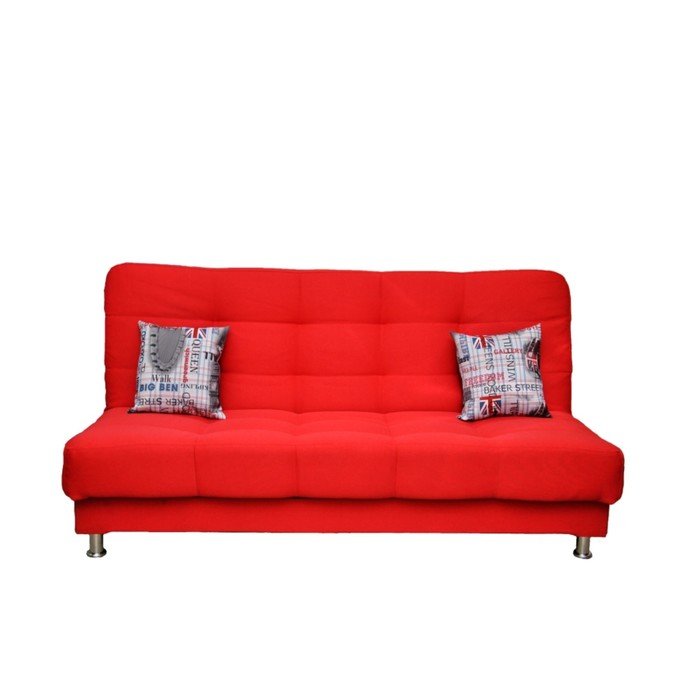 Диван "Идальго" с подушками, бельевой ящик, механизм книжка, ткань Арбен, цвет тетра рэд