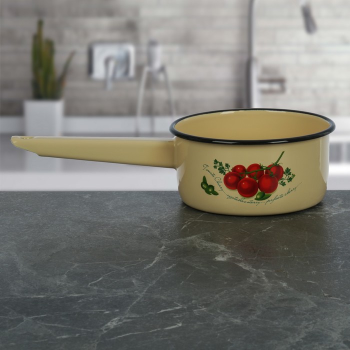 Ковш 1 л "Томаты", цвет кремовый