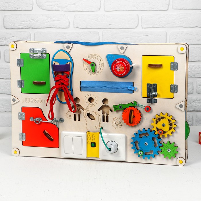 Бизиборд "Человечки", с электрикой