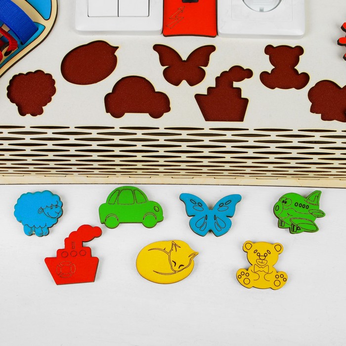 Бизиборд "Шестерёнки", с электрикой