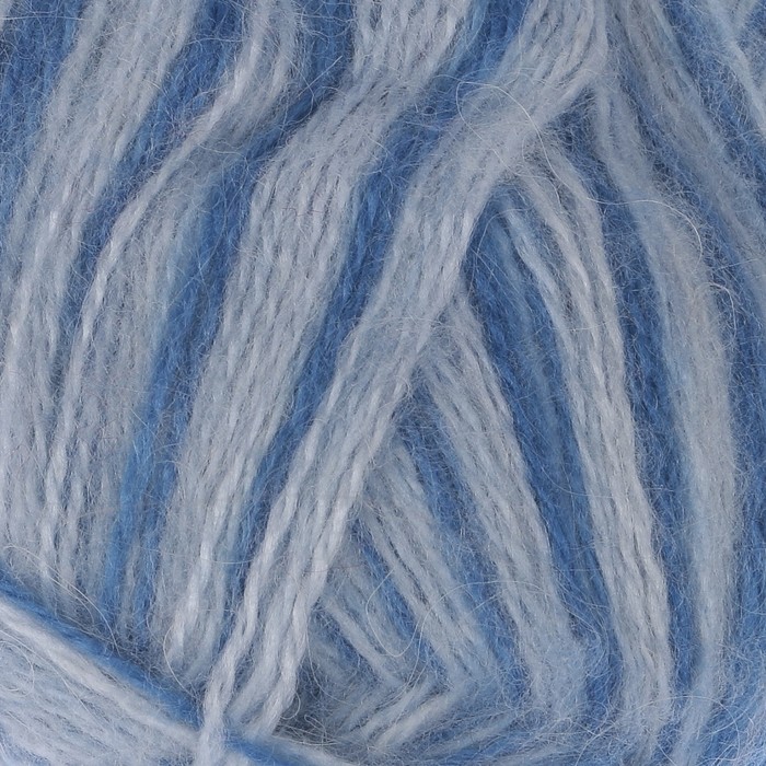 Пряжа "Angora меланж" 40% мохер, 60% акрил 500м/100гр (710 бело-синий)
