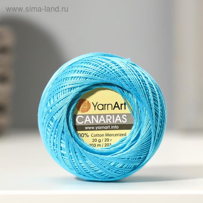 

Пряжа "Canarias" 100% мерсериз. хлопок 203м/20г (0008 бирюза)