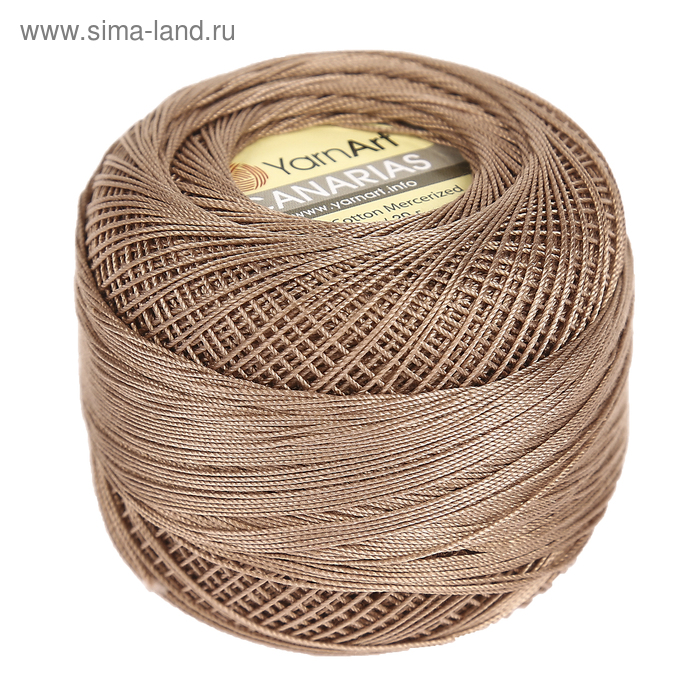 

Пряжа "Canarias" 100% мерсериз. хлопок 203м/20гр (0015 молоч. шоколад)