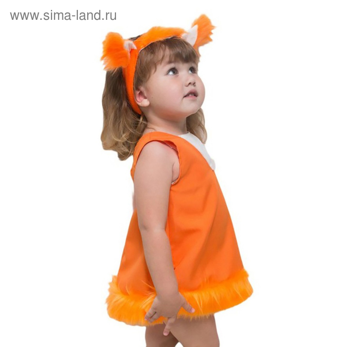 фото Карнавальный костюм "бельчонок", ободок с ушками, платье, 1-2 года, рост 92 см бока