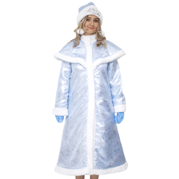 Карнавальный костюм "Снегурочка Царская" голубая, р.44-48, рост 170 см