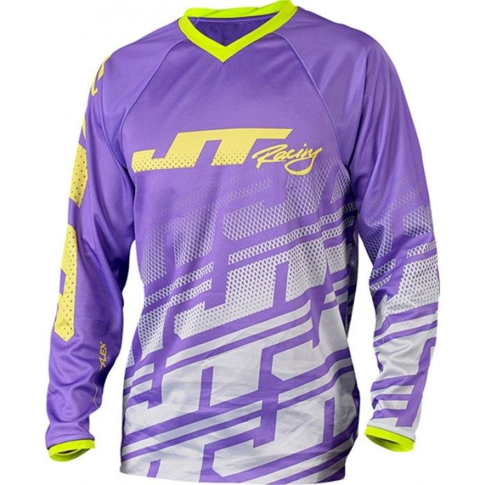 Джерси JT Racing, FLEX ECHO, фиолетово/белый, размер L