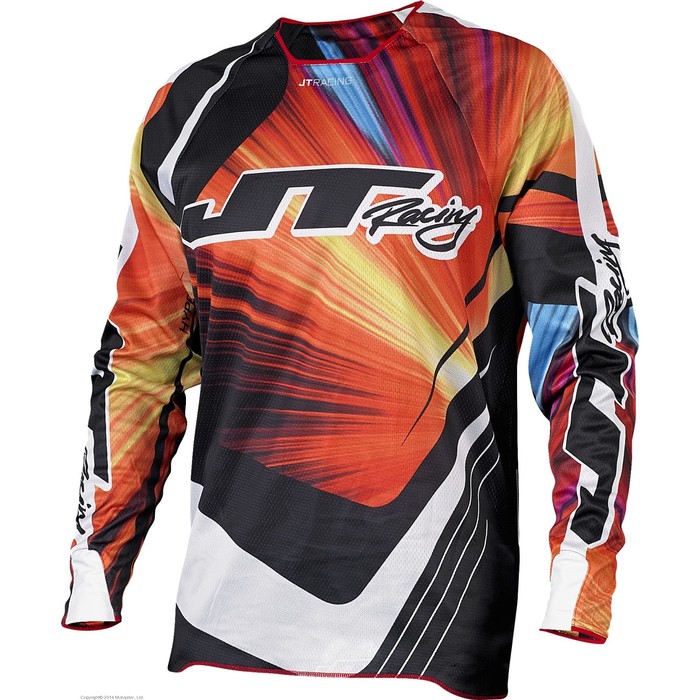 Джерси JT Racing, HYPERLITE MAGNETO BOW, черный/микс, размер М