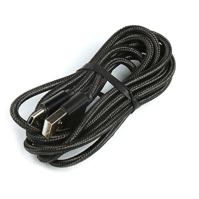 Кабель Jet.A JA-DC32 2м черный (в оплётке,USB2.0/USB TypeC,QC 3.0, 2A)