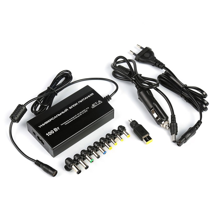 Универсал блок питания Jet.A JA-PA9 Volt для ноут 100Вт от сети 220В/прикуривателя авто 12В