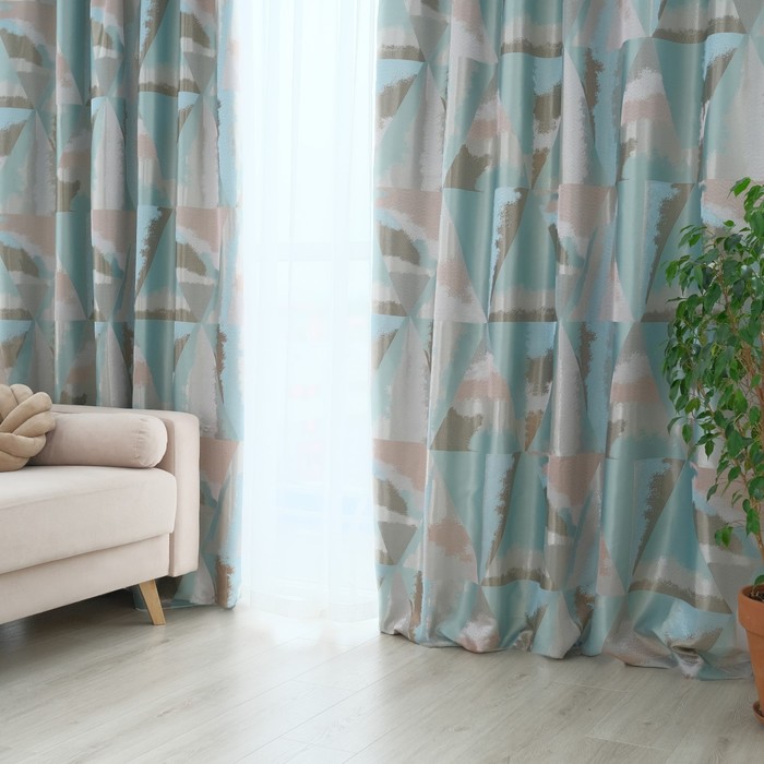 Штора портьерная "Этель" 3D Андреа 170х270 см, жаккард, 100% п/э