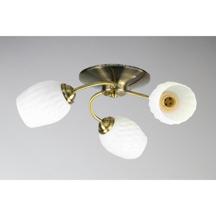 Люстра "Виола" 3x60Вт Е27 бронза 30x30x13см