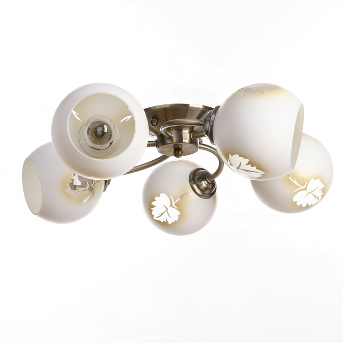 Люстра "Виола" 5x60Вт Е27 бронза 30x30x13см