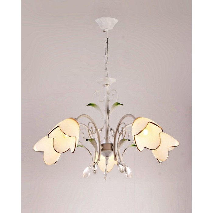 Люстра "Визави" 5x60Вт Е27 белый 50x50x25см