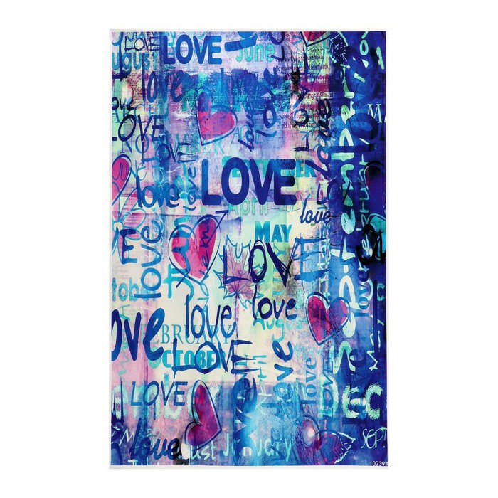 Фотофон винил "Надписи Love" 80х125 см