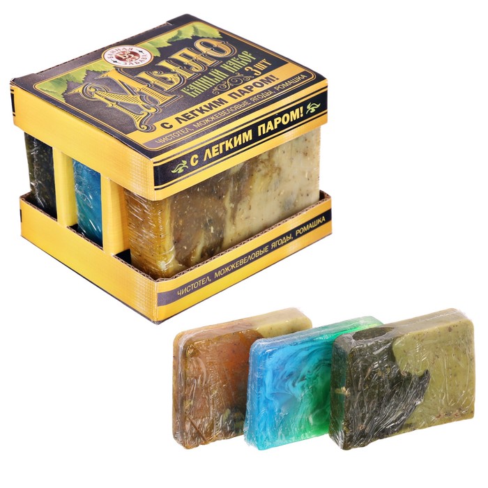 Набор "С лёгким паром": 3 мыла для бани ручной работы