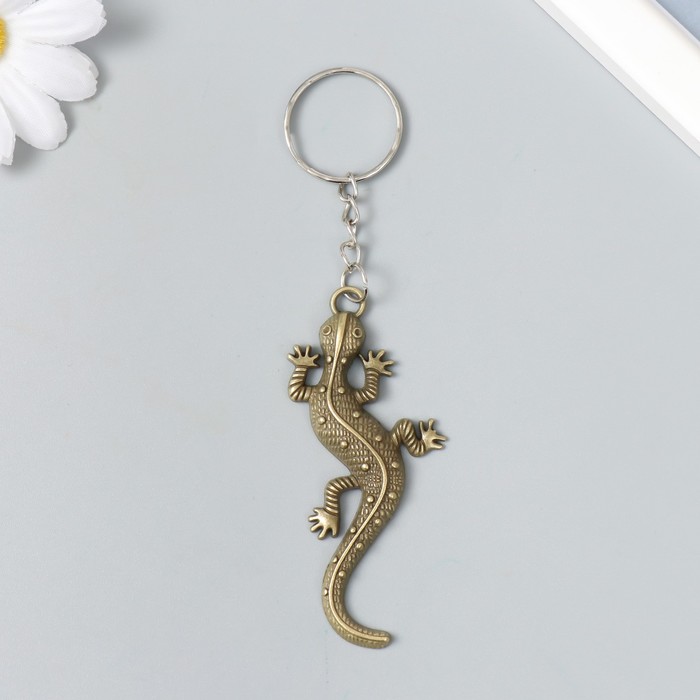 Брелок металл "Ящерица" МИКС 7,5х3,5 см